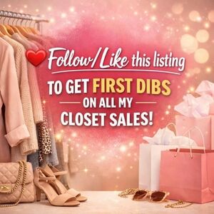 Like This Listing To Be Notified Of Any Closet Sales!